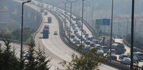 Trafik durdu