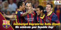 Barcelona'dan 29 Ekim kutlaması