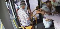 Otobüs şoförüne dayak kamerada