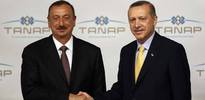 Erdoğan iki cumhurbaşkanıyla birlikte Kars'ta Haydar Aliyev Meslek Lisesi'ni açtılar