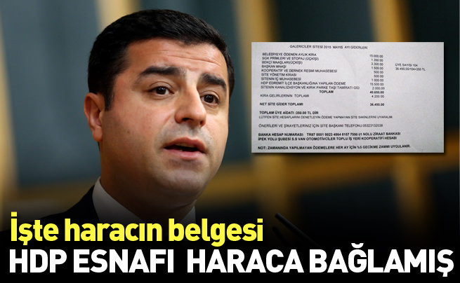 HDP esnafı böyle haraca bağlamış
