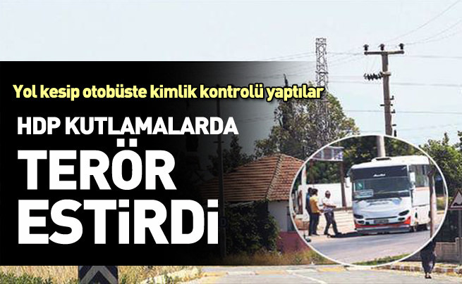 Kutlama bahanesiyle yol kesip otobüsleri taşladılar