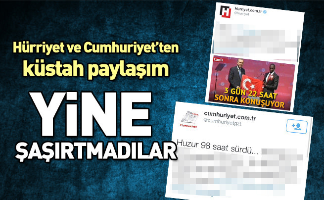 Cumhuriyet ve Hürriyet nefret gazeteciliğine devam ediyor