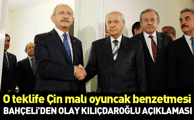 Devlet Bahçeli'den Kılıçdaroğlu’nun teklifine Çin malı ördekli cevap