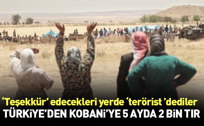 Türkiye'den Kobani'ye 5 ayda 2 bin TIR