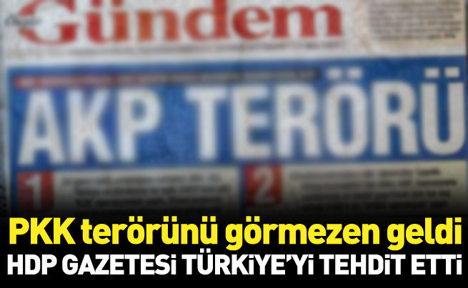 HDP'nin basını Türkiye'yi tehdit etti