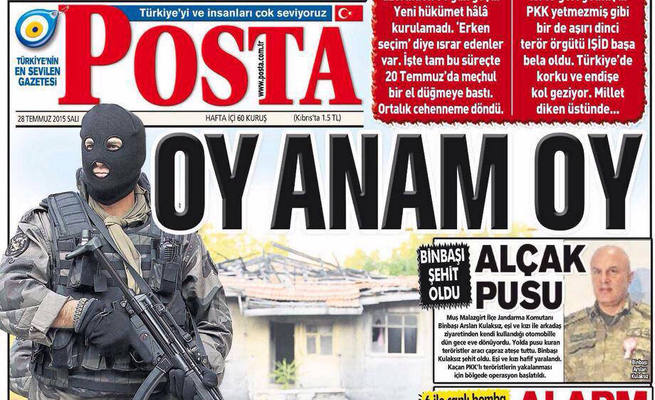 Doğan medyasından ihanet gibi manşet