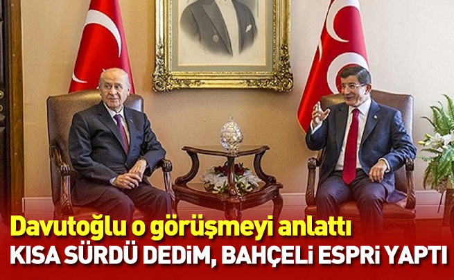 Bahçeli'den kısa görüşme esprisi