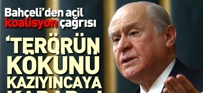 Devlet Bahçeli'den koalisyon çağrısı
