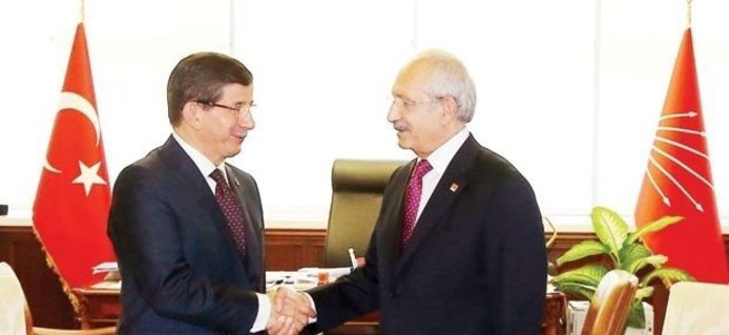 Davutoğlu ve Kılıçdaroğlu görüşmesi başladı