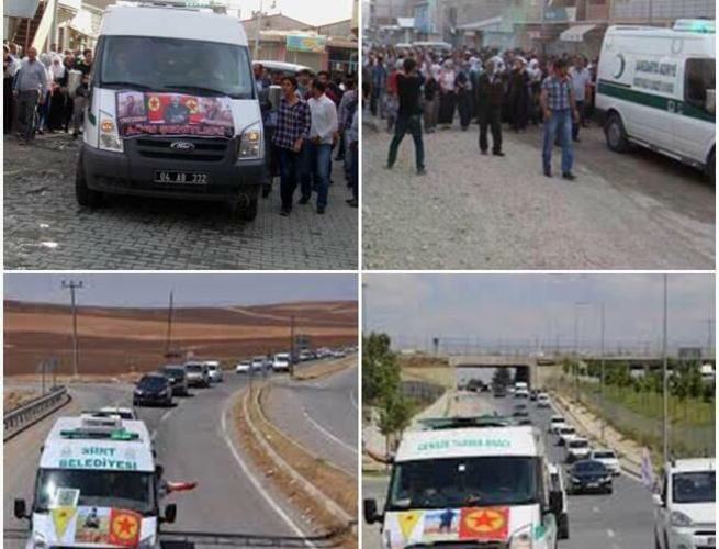 Siirt'te terörist cesetleri belediye aracıyla taşındı