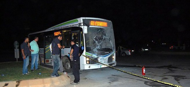 Şanlıurfa'da belediye otobüsüne saldırı