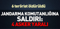 Jandarma komutanlığına saldırı: 4 asker yaralı