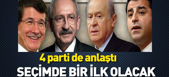 4 parti anlaştı, 1 Kasım'da bir ilk gerçekleşecek