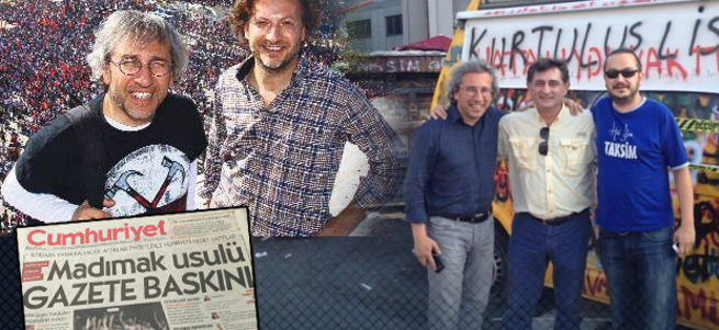 Can Dündar 200 kişilik protesto eylemini manşet yaptı