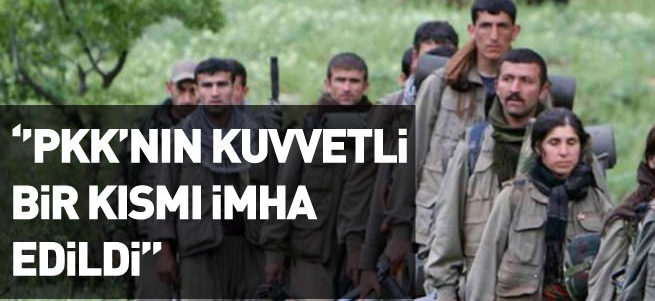 'PKK'nın dağ kadrosunun kuvvetli bir kısmı imha edildi'