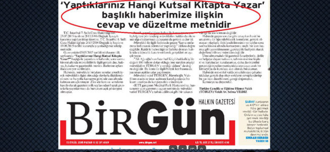 TÜRGEV'DEN Birgün'ün iftirasına tokat gibi cevap
