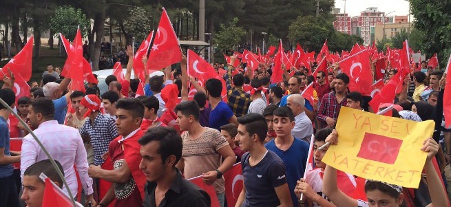 Mardin'de PKK protesto edildi