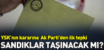 YSK'dan sandık taşıma talebine red