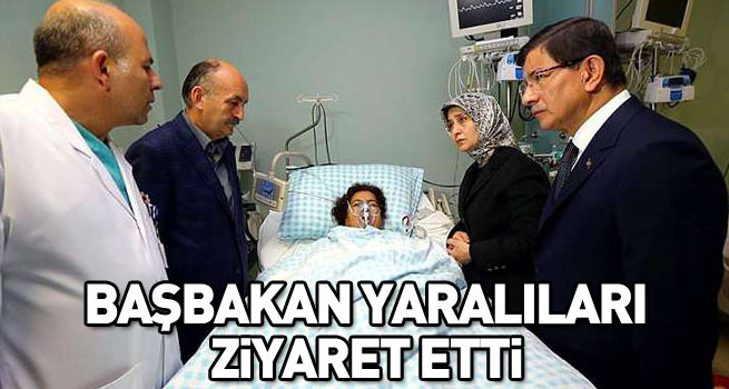 Davutoğlu yaralıları ziyaret etti