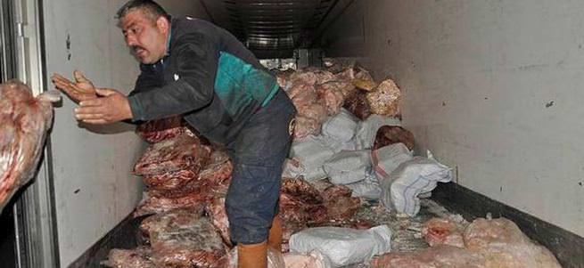 Tuzla’da 43 ton kaçak et yakalandı