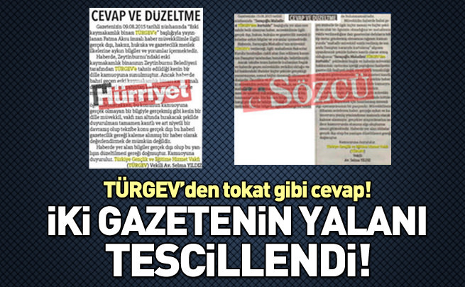 İki gazetenin de yalanı tescillendi