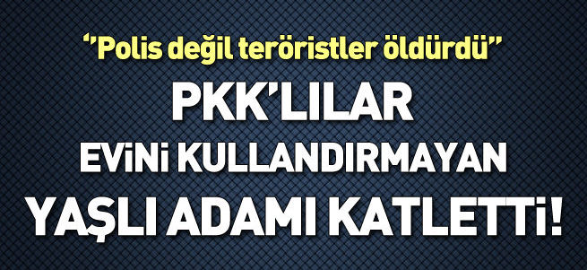 Teröristler 70 yaşındaki ev sahibini öldürdü