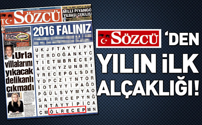 Sözcü'den Erdoğan'a alçak ima
