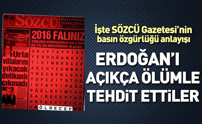 Erdoğan'a alenen ölümle tehdit