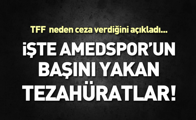 TFF'den Amedspor açıklaması!