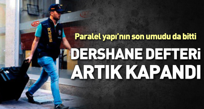 Dershane defteri kapandı