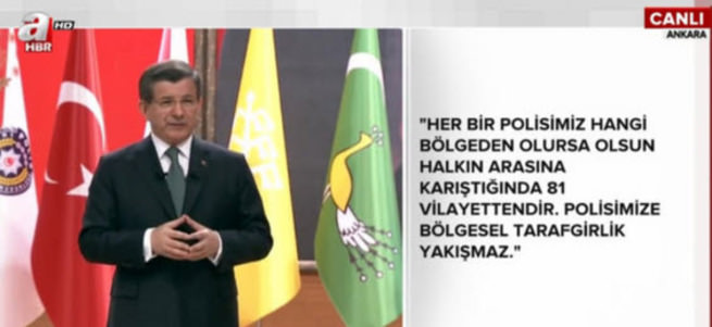Başbakan Davutoğlu Polis Akademesi'nde konuşuyor