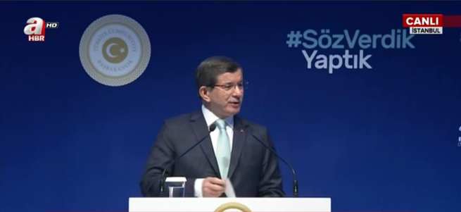Başbakan Davutoğlu konuşuyor