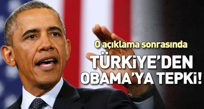 Türkiye'den Obama'ya tepki!