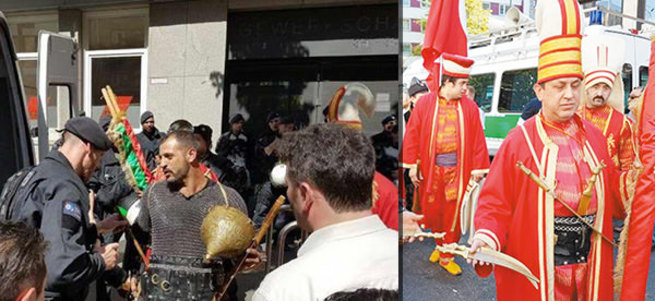 Almanya’da PYD’ye ofis, mehter kılıcına yasak