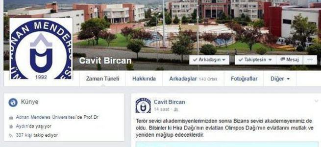 Terör sevicilerden sonra Bizans sevici akademisyen!