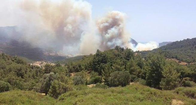 Tatil cenneti Adrasan'da yangın başladı