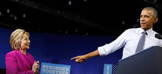 Obama, ilk kez Clinton'ın seçim mitingine katıldı