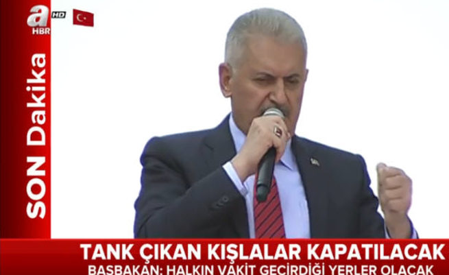Akıncı Üssü ve tankların çıktığı tüm kışlalar kapatılıyor