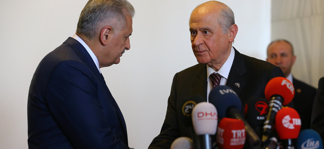 Binali Yıldırım ve Devlet Bahçeli görüşmesi sona erdi